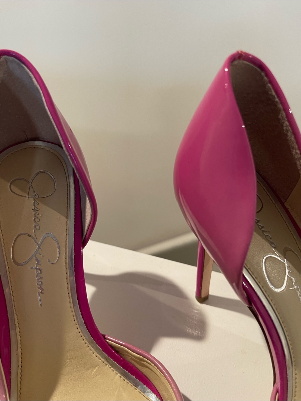 Jessica Simpson Pink Ombre Patent Pumps Heels Size 9.5 Barbiecore Y2K - Picture 4 of 12